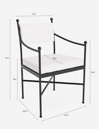 Leni Outdoor Dining Chair | Custom Cushions for Comfort