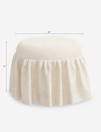 Luna Skirted Ottoman | Customizable Fabric Options