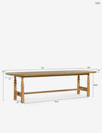 Bela Oval Dining Table | Modern Wood Design, Turned Legs