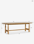 Bela Oval Dining Table | Modern Wood Design, Turned Legs