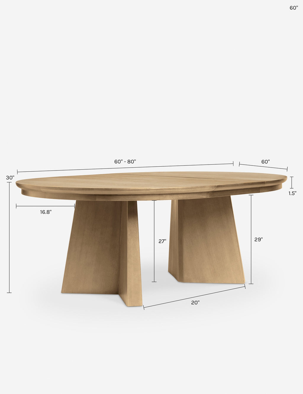 Nexa Extendable Dining Table | Oak, Modern Oval Design