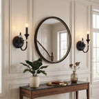Gabriel Crystal and Iron Candelabra Wall Sconce