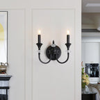 Gabriel Crystal and Iron Candelabra Wall Sconce