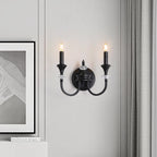 Gabriel Crystal and Iron Candelabra Wall Sconce