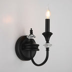 Gabriel Crystal and Iron Candelabra Wall Sconce