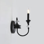 Gabriel Crystal and Iron Candelabra Wall Sconce
