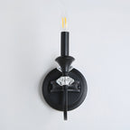 Gabriel Crystal and Iron Candelabra Wall Sconce