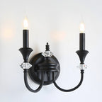 Gabriel Crystal and Iron Candelabra Wall Sconce