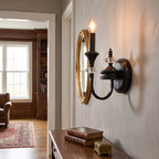 Gabriel Crystal and Iron Candelabra Wall Sconce