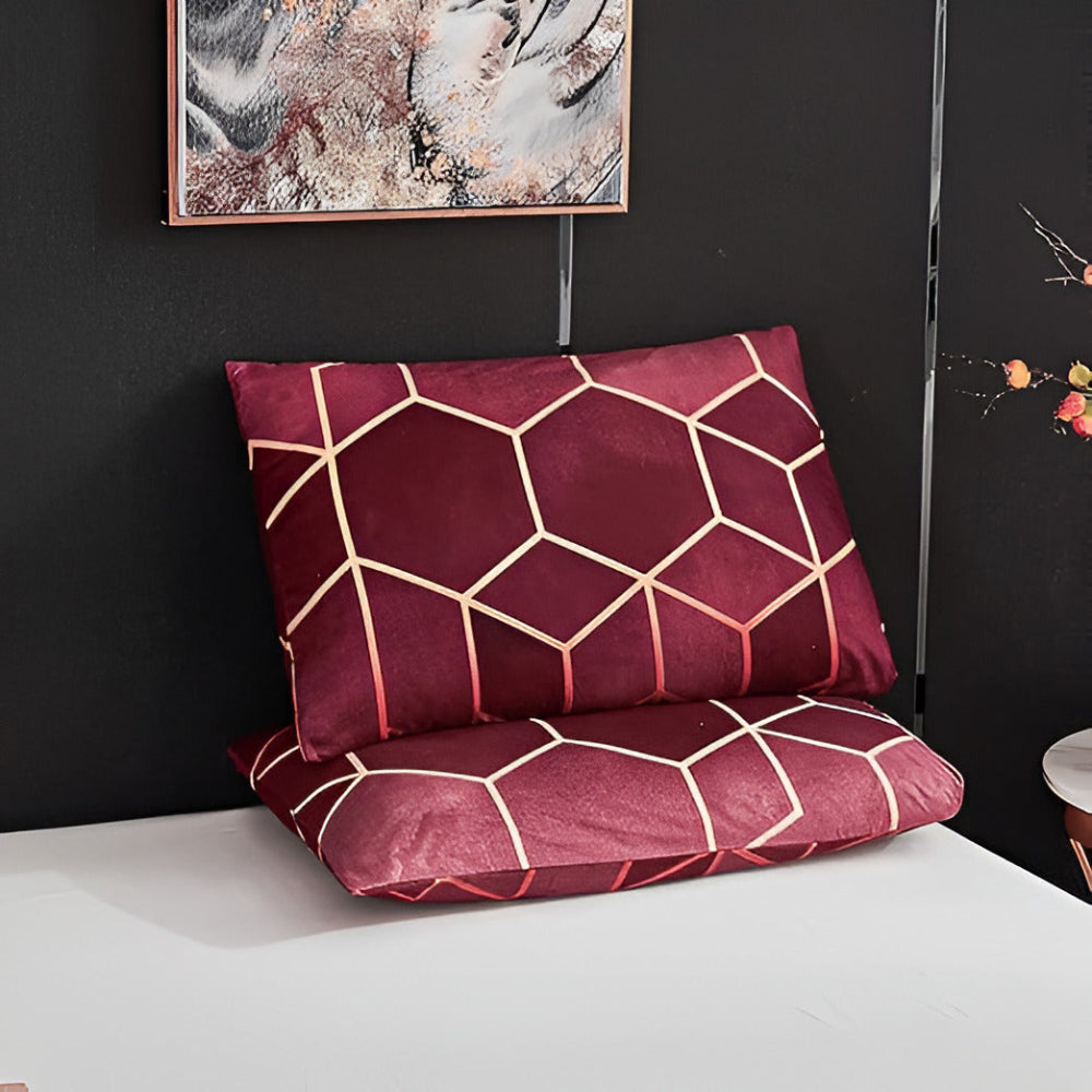 GalaxisLux: Stylish Duvet Cover Set – Easy Care, Comfortable & Durable with Golden Cosmic Design for Double Bed