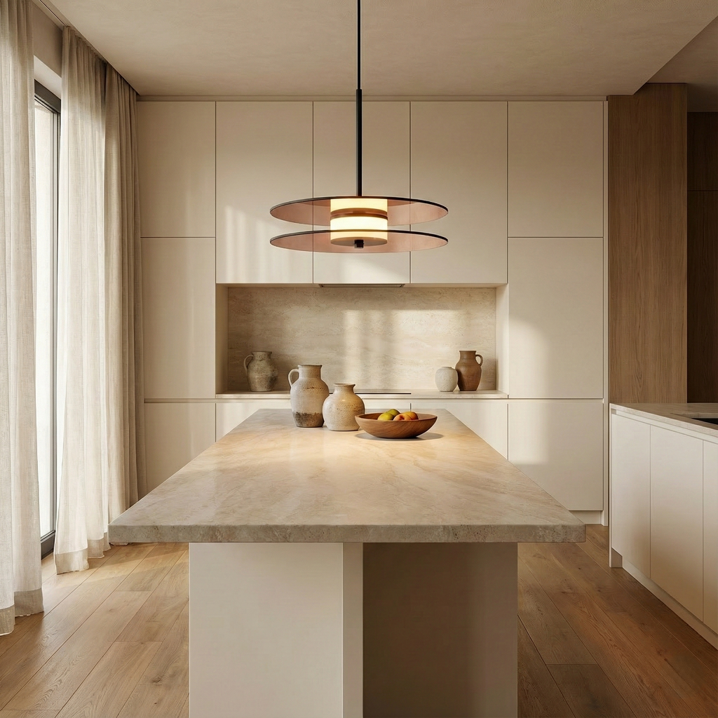 Aurevonn - Minimalist Glass Pendant Lamp with Amber Glow