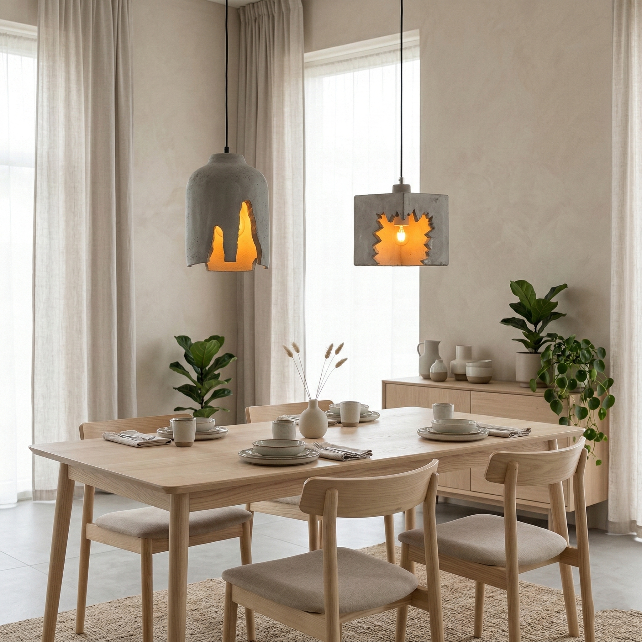 Virrelon - Scandinavian concrete pendant lamp