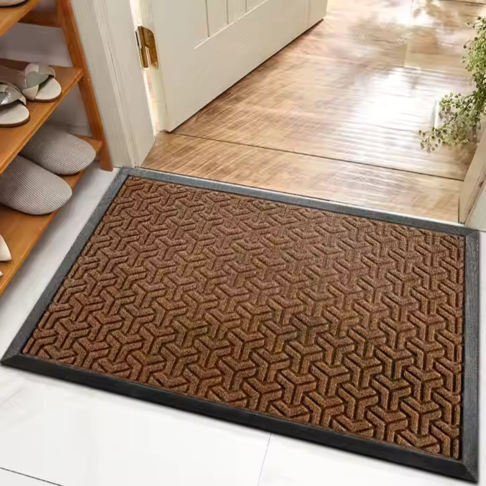 GeoFormular: robust doormat in geometric design – non-slip, durable & decorative for entrance area & garage