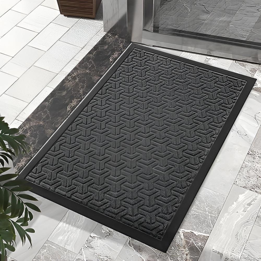 GeoFormular: robust doormat in geometric design – non-slip, durable & decorative for entrance area & garage