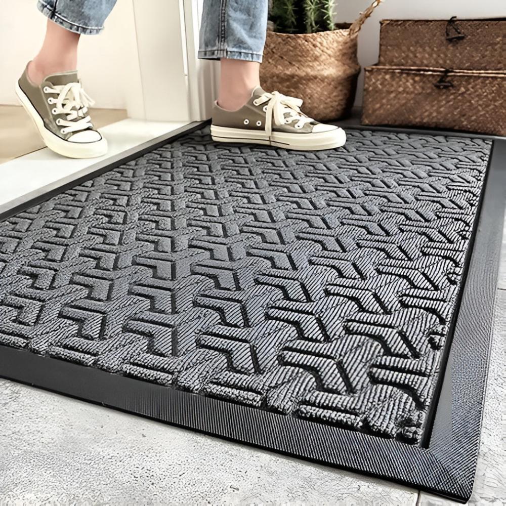 GeoFormular: robust doormat in geometric design – non-slip, durable & decorative for entrance area & garage