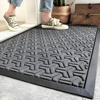 GeoFormular: robust doormat in geometric design – non-slip, durable & decorative for entrance area & garage