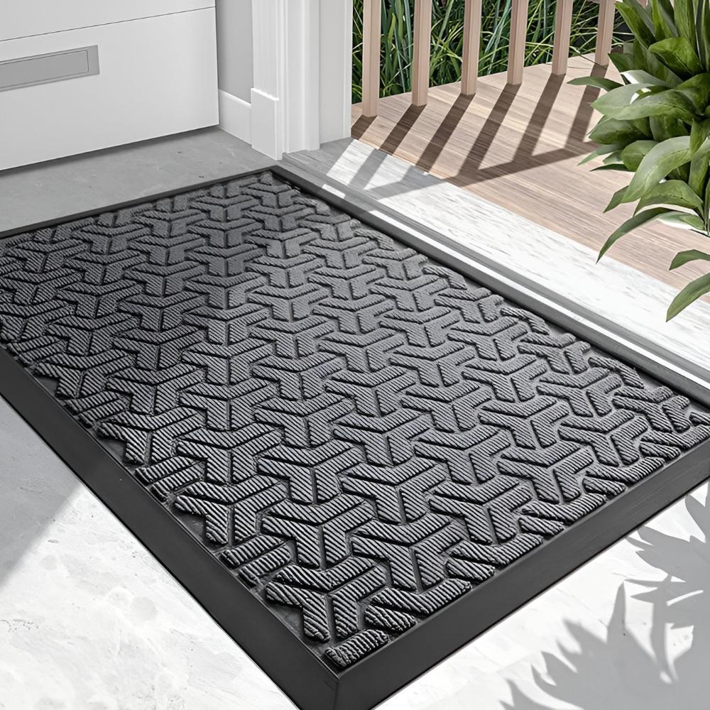 GeoFormular: robust doormat in geometric design – non-slip, durable & decorative for entrance area & garage