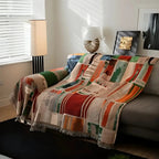 GeoHaven: Sofa Cover in Geometric Boho Design Made of Soft Microfiber – for Sofa & Lounge