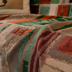 GeoHaven: Sofa Cover in Geometric Boho Design Made of Soft Microfiber – for Sofa & Lounge