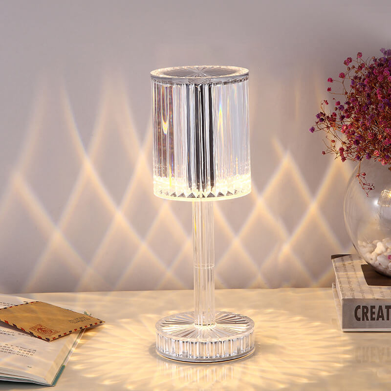 Table Lamp LED Rechargeable Geometric Touch Control