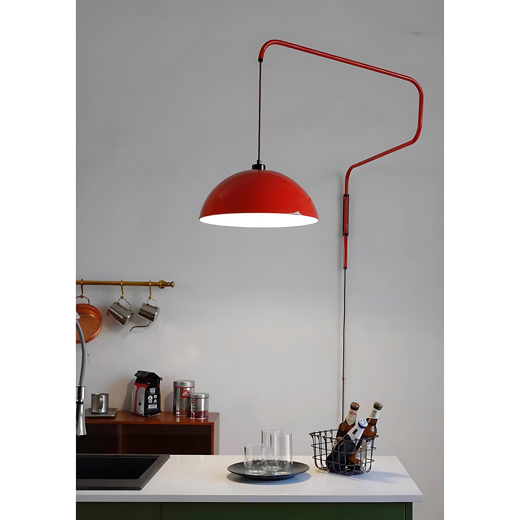 Geometry Color-Block Plug-In Wall Light