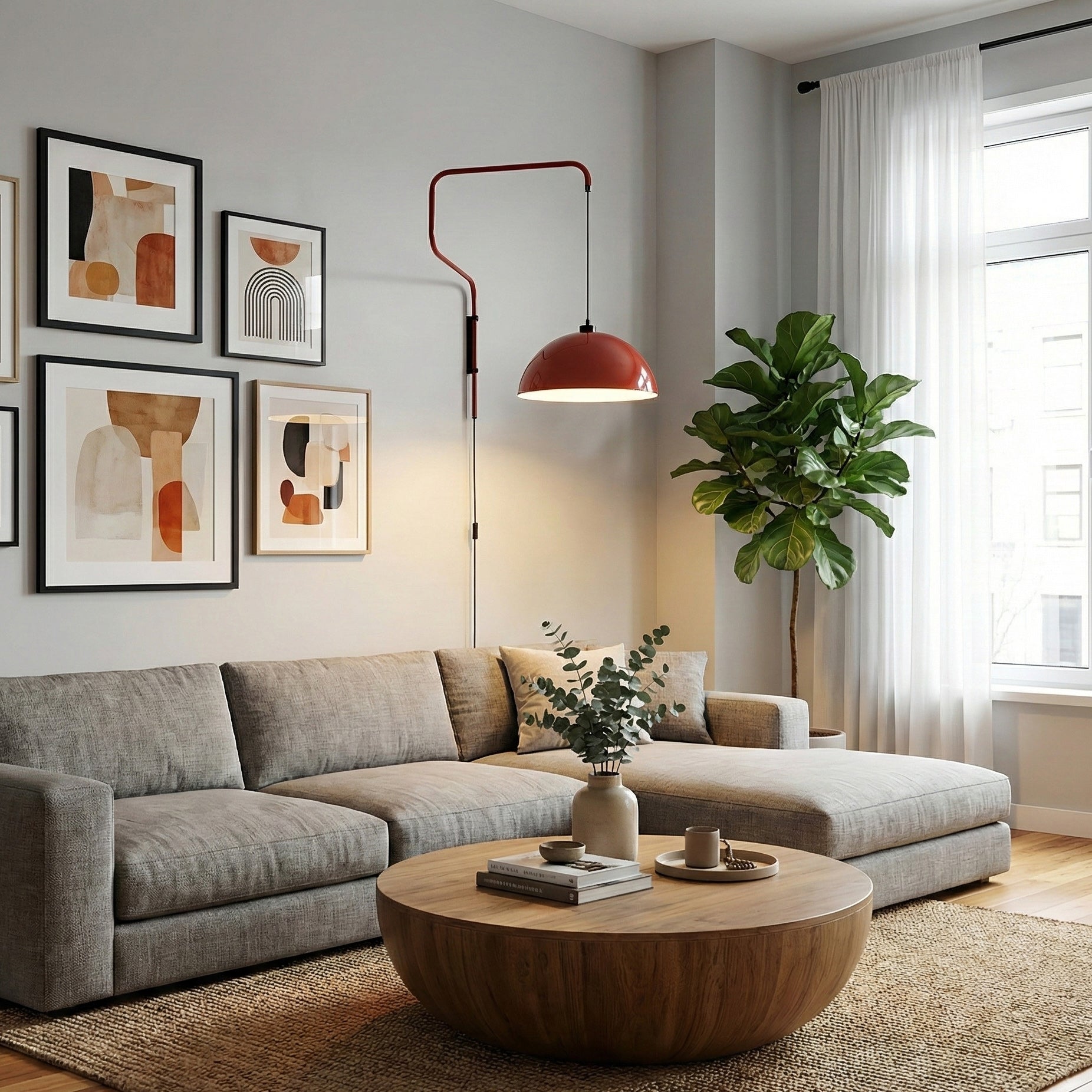 Geometry Color-Block Plug-In Wall Light