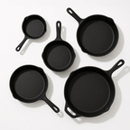 Iron Master 5-Piece Cast Iron Frying Pan Set – Robust Heavy Base & Optimal Heat Retention for Kitchen & Stove