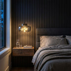 Glacier Textured Smoke Glass Pendant Lamp