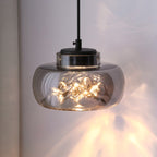 Glacier Textured Smoke Glass Pendant Lamp