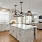 Glacier Textured Smoke Glass Pendant Lamp