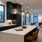 Glacier Textured Smoke Glass Pendant Lamp