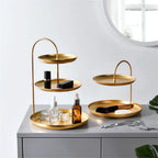 GlanzAkzent: Gold Organizer Stand – Decorative, Sturdy & Ideal for Jewelry & Cosmetics