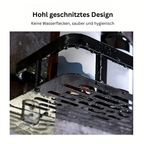 GlanzEcke: Wall Shelf Bathroom – modern aluminum shelf, decorative & hanging without drilling for shower gel & care products