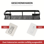 GlanzEcke: Wall Shelf Bathroom – modern aluminum shelf, decorative & hanging without drilling for shower gel & care products