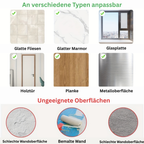 GlanzEcke: Wall Shelf Bathroom – modern aluminum shelf, decorative & hanging without drilling for shower gel & care products