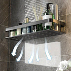 GlanzEcke: Wall Shelf Bathroom – modern aluminum shelf, decorative & hanging without drilling for shower gel & care products