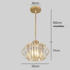 GlanzFlair: Modern Golden Crystal Ceiling Light – Stylish & Bright for Hallway & Dining Room