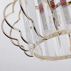 GlanzFlair: Modern Golden Crystal Ceiling Light – Stylish & Bright for Hallway & Dining Room