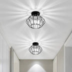 GlanzFlair: Modern Golden Crystal Ceiling Light – Stylish & Bright for Hallway & Dining Room