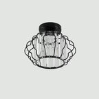 GlanzFlair: Modern Golden Crystal Ceiling Light – Stylish & Bright for Hallway & Dining Room