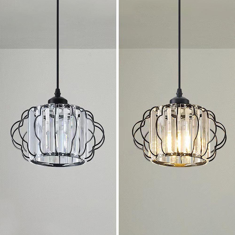 GlanzFlair: Modern Golden Crystal Ceiling Light – Stylish & Bright for Hallway & Dining Room