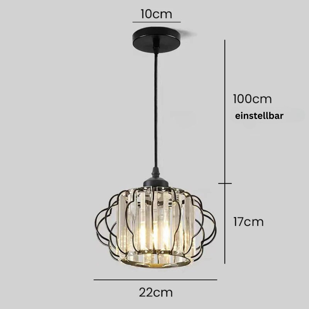 GlanzFlair: Modern Golden Crystal Ceiling Light – Stylish & Bright for Hallway & Dining Room