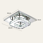 GlanzFlur: Crystal LED Ceiling Light Luxuriously Modern – Decorative & Bright for Hallway & Living Room