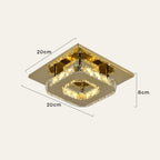 GlanzFlur: Crystal LED Ceiling Light Luxuriously Modern – Decorative & Bright for Hallway & Living Room