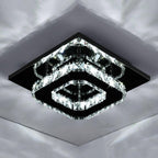 GlanzFlur: Crystal LED Ceiling Light Luxuriously Modern – Decorative & Bright for Hallway & Living Room