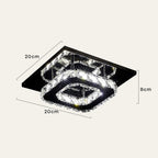 GlanzFlur: Crystal LED Ceiling Light Luxuriously Modern – Decorative & Bright for Hallway & Living Room