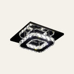 GlanzFlur: Crystal LED Ceiling Light Luxuriously Modern – Decorative & Bright for Hallway & Living Room