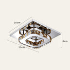 GlanzFlur: Crystal LED Ceiling Light Luxuriously Modern – Decorative & Bright for Hallway & Living Room