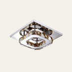 GlanzFlur: Crystal LED Ceiling Light Luxuriously Modern – Decorative & Bright for Hallway & Living Room