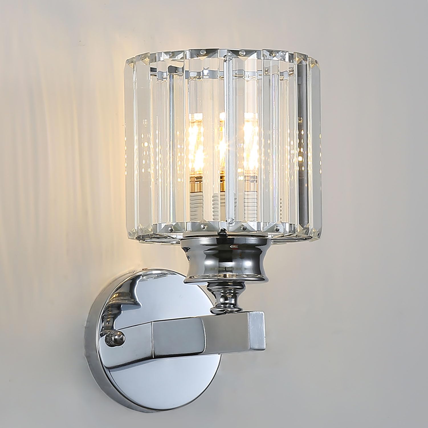 GlanzForma: Crystal Wall Light Round & Square – Decorative & Energy Efficient for Hallway & Dining Room